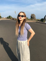 コントラスティングストリングパンツ