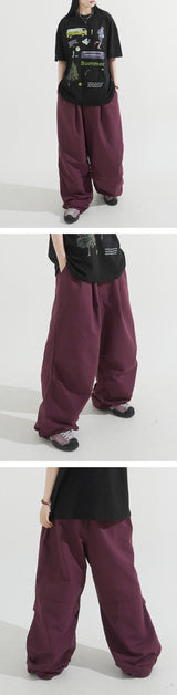 Balloon Cotton String Pintuck Pants