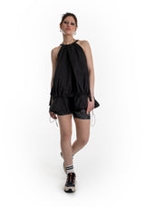 ポケットバルーンミニドレス / POCKET BALLOON MINI DRESS (BLACK)