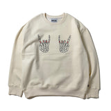 HAND SIGN SWEAT SHIRT CREAM (6614600384630)