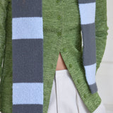 STRIPE MUFFLER_CHARCOAL BLUE