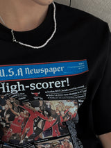 Attention News Paper Short Sleeve T Shirt (2color)