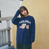 コラボレーションスウェット（ネイビー）I over print × AMBLER (6635498406006)