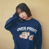 コラボレーションスウェット（ネイビー）I over print × AMBLER (6635498406006)