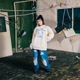 コラボレーションスウェット（アイボリー）I over print × AMBLER (6635497554038)