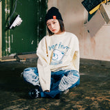 コラボレーションスウェット（アイボリー）I over print × AMBLER (6635497554038)