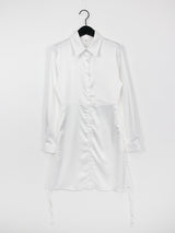 シルキー ストリング シャツ ワンピース / Silky String Shirt One Piece (4color)