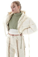 リバーシブルクロップドジャンパー/REVESIBLE CROPPED JUMPER