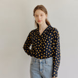 FLOWER LINE SHIRT_NAVY (6600105164918)