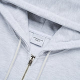 BASIC LOGO NEEDLEWORK HOODIE ZIP UP MELANGE 