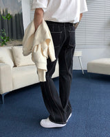 オウンリッチウェーブデニムパンツ / OWN Rich Wave Denim Pants (2 colors)