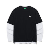 レイヤード長袖Tシャツ/22SS LAYERED LONG SLEEVE T-SHIRT BLACK (6697653960822)