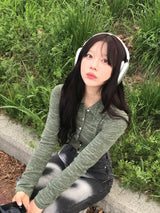 ウェーブプリントデニムパンツ