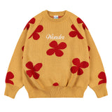 フラワーパターンジャガードニット / Flower pattern Jacquard Knit (4582471368822)