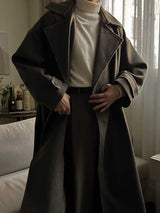 Pleddy Roden Double Wool Long Coat (3color)