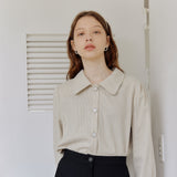 CHECK PUFF SHIRT_BEIGE (6600105525366)
