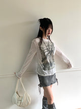 リージェントリボンスマッジング長袖Tシャツ