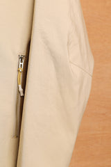 アシンメトリーウェーブジップジャケット / ASYMMETRIC WAVE ZIPPED JACKET-ECRU BROWN