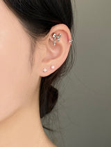 [4 set] Berry Twinkle Ribbon Piercing Set