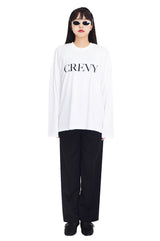 セリフロゴオーバーフィットラッシュロングスリーブTシャツ/serif logo overfit rash long sleeve T-shirt (white)