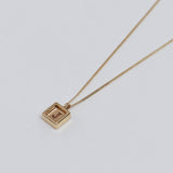 14K ゴールドイニシャルネックレス