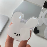 [Smart]ブラックビッグモチラビットMagsafeフォーンケース スマホグリップセット