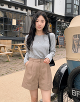 Brick Autumn Pintuck Shorts (2color)