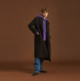 ウールコート / overfit double wool coat black (4595749486710)