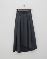 アンバランスプリーツスカート / Unbalanced pleated skirt (2color)