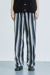 アイロ グランジ ストライプ ジャージ バンディング パンツ / airo grunge stripe jersey banding pants black