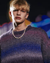 グラデーションセーター/GRADATION SWEATER PURPLE BLUE