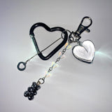 Ink marble bear keychain (2color) (6685432578166)
