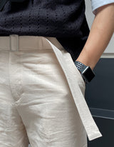 Never Belt Linen Wide Pants (2color) (6576319692918)
