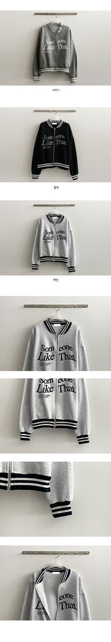 [fleece] Thumb Like Water Lettering Color Jumper
