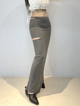 ストラップスリットマキシロングスカート/772. Strap slit maxy long sk (2color)