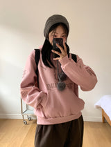 [Brushed lining] Restin overfit hooded t-shirt