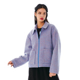 スターダストボークルウールジャケット / Stardust Boucle Wool Jacket [Dusty Blue]
