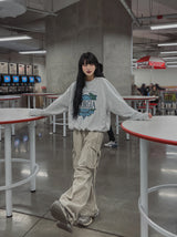イヤーロップピグメントカーゴワイドパンツ