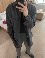 ASCLO Washing Black Denim Jacket