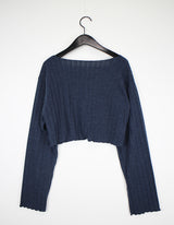 アロリブドクロップカーディガン / Allo Ribbed Crop Cardigan (5color)