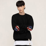エルボースター＆ストライプスマイルハートスウェットシャツ/Elbow Stars and Stripes Smile Heart Sweatshirt