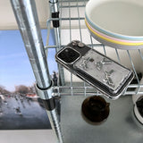 (Basic ver.) Silver ribbon card slot jelly hard case set