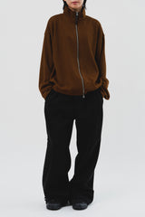 Shrunken Knitted Zip Up (3color)