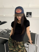 センティックUSA刺繍配色ボールキャップ/ Centic USA embroidery color matching ball cap hat