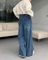 ワイドボタンデニムパンツ / SI Wide Button Denim Pants (2 colors)