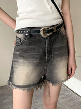 クレマウェスタンスターサークルスタッドレザーベルト / Crema Western Star Circle Stud Leather Belt