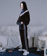 0 3 stars velvet track pants - NAVY (4641553318006)