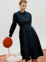Pintuck cotton dress - Salmon pink (6682591985782)