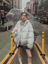 (UNISEX) マシュマロフードクロップダウン