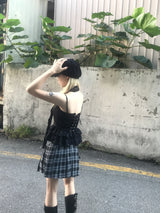 Preppy Pleated Tennis Check Skirt
